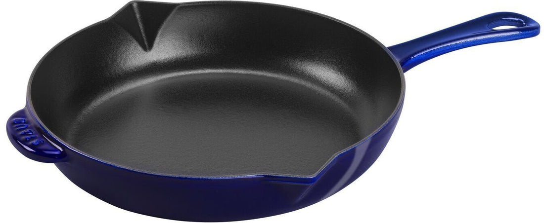 Staub - 2 PC Cast Iron Fry Pan Set Dark Blue - 40501-494