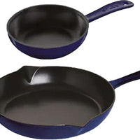 Staub - 2 PC Cast Iron Fry Pan Set Dark Blue - 40501-494
