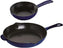 Staub - 2 PC Cast Iron Fry Pan Set Dark Blue - 40501-494