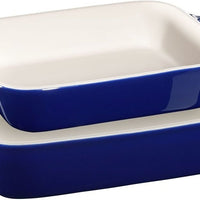 Staub - 2 PC Ceramic Ovenware Set Dark Blue - 40508-628
