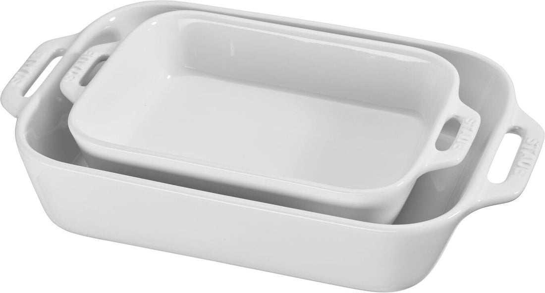 Staub - 2 PC Ceramic Ovenware Set White - 40508-626