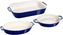Staub - 3 PC Ceramic Bakeware Set Dark Blue - 40508-062
