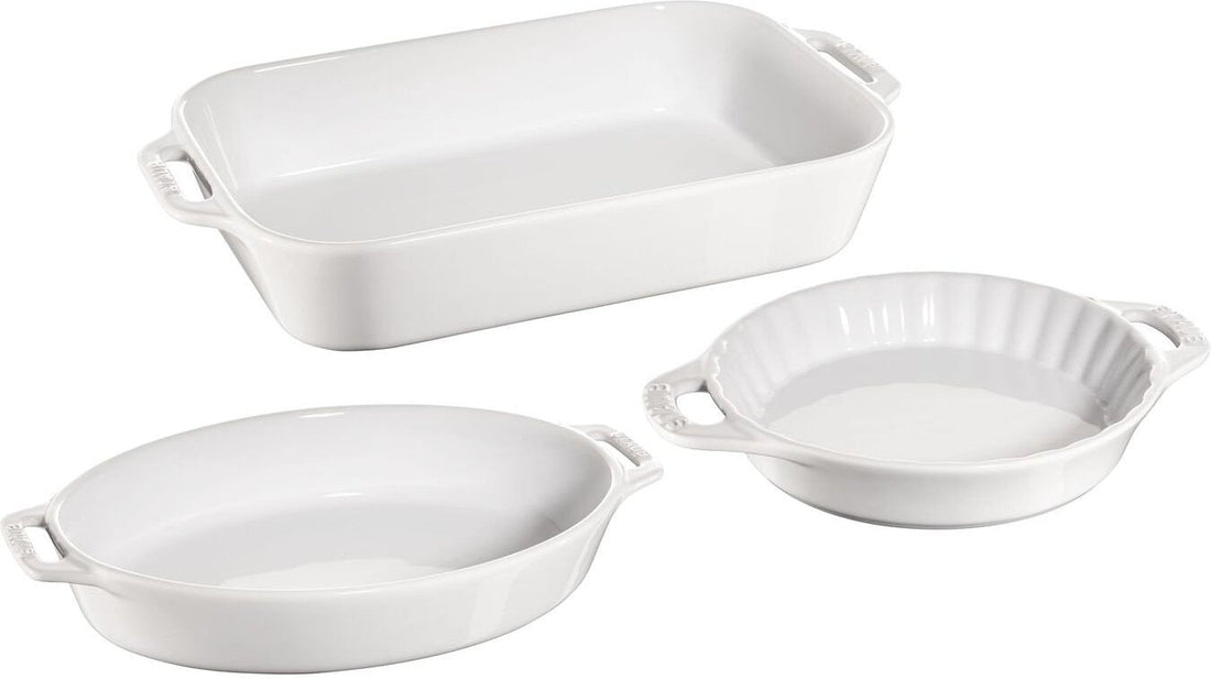 Staub - 3 PC Ceramic Bakeware Set White - 40508-688