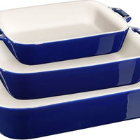 Staub - 3 PC Ceramic Ovenware Set Dark Blue - 40508-170