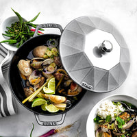 Staub - 3 QT Diamond Cast Iron Cocotte Graphite Gray 2.8L - 1020130