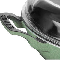 Staub - 3.5 QT Cast Iron Heritage Braiser/Sauté Pan Sage 3.5L - 1008706