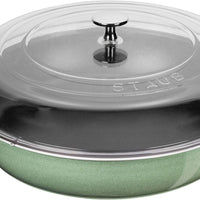Staub - 3.5 QT Cast Iron Heritage Braiser/Sauté Pan Sage 3.5L - 1008706