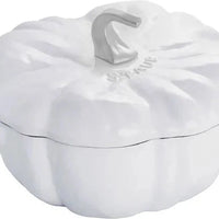 Staub - 3.5 QT Cast Iron Pumpkin Cocotte Pure White 3.25 L - 1024043