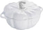 Staub - 3.5 QT Cast Iron Pumpkin Cocotte Pure White 3.25 L - 1024043