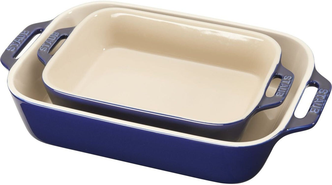Staub - 4 PC Ceramic Bakeware Set Dark Blue - 40508-538