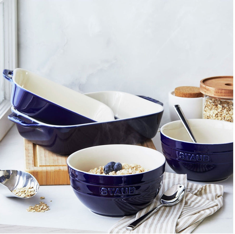 Staub - 4 PC Ceramic Bakeware Set Dark Blue - 40508-538