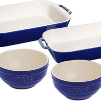 Staub - 4 PC Ceramic Bakeware Set Dark Blue - 40508-538