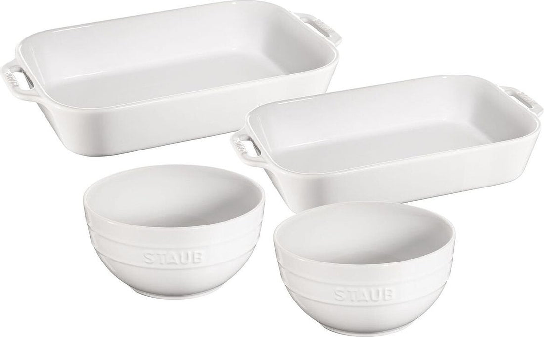Staub - 4 PC Ceramic Bakeware Set White - 40508-537