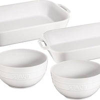 Staub - 4 PC Ceramic Bakeware Set White - 40508-537