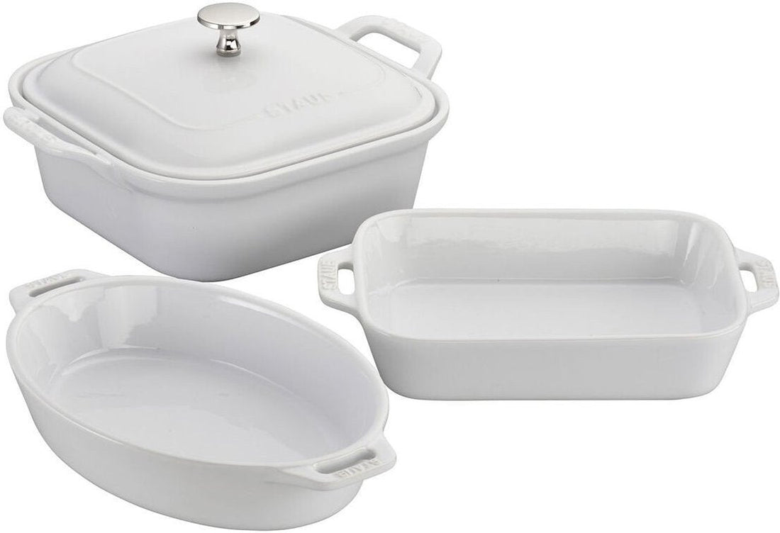 Staub - 4 PC Ceramic Bakeware Set White - 40508-645