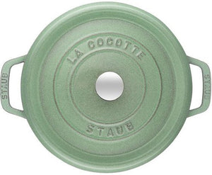 Staub - 4 QT Round Cocotte Graphite Sage 3.8L - 40505-364