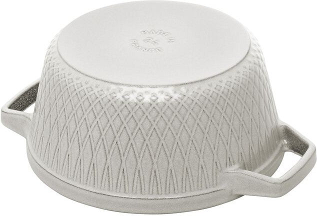 Staub - 4.25 QT Round Twister Cocotte White Truffle 4L - 1023541