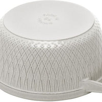 Staub - 4.25 QT Round Twister Cocotte White Truffle 4L - 1023541