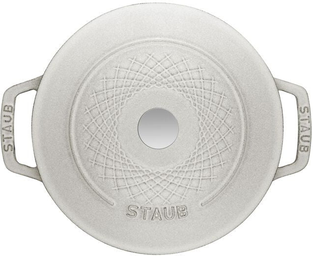 Staub - 4.25 QT Round Twister Cocotte White Truffle 4L - 1023541