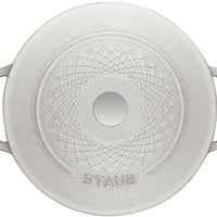 Staub - 4.25 QT Round Twister Cocotte White Truffle 4L - 1023541