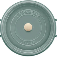 Staub - 5.5 QT Round Cocotte Eucalyptus 5.2L - 1023968