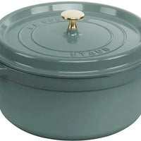 Staub - 5.5 QT Round Cocotte Eucalyptus 5.2L - 1023968