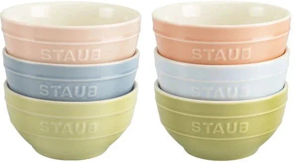 Staub - 6 PC Ceramic Bowl Set Macaron Colours - 1021365