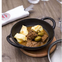 Staub - 6.5" Cast Iron Wok with Glass Lid Black (16 cm) - 1004675