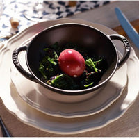 Staub - 6.5" Cast Iron Wok with Glass Lid Black (16 cm) - 1004675