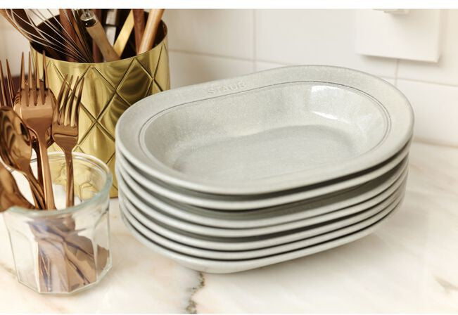 Staub - Dining Line White Truffle Oval Serving Dish - 1010472