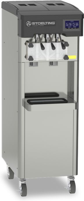 Stoelting - 19.12" x 31.37" x 58.12" 208-240 V Water Cooled Gravity-Fed Twin Twist Soft Serve Floor Machine - F231-38I3P (Pre-Order Now, ETA 8-12 Weeks)