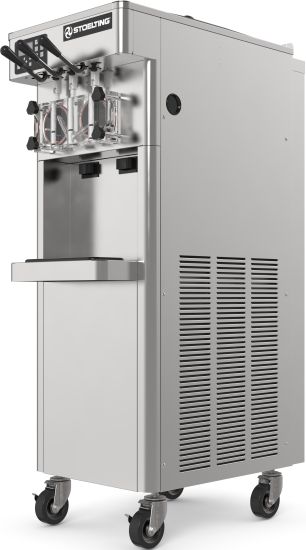 Stoelting - 19.12" x 31.37" x 58.25" 208-240 V Air Cooled Gravity-Fed Twin Twist Soft Serve Floor Machine - F231-38I2P-GP (Pre-Order Now, ETA 8-12 Weeks)