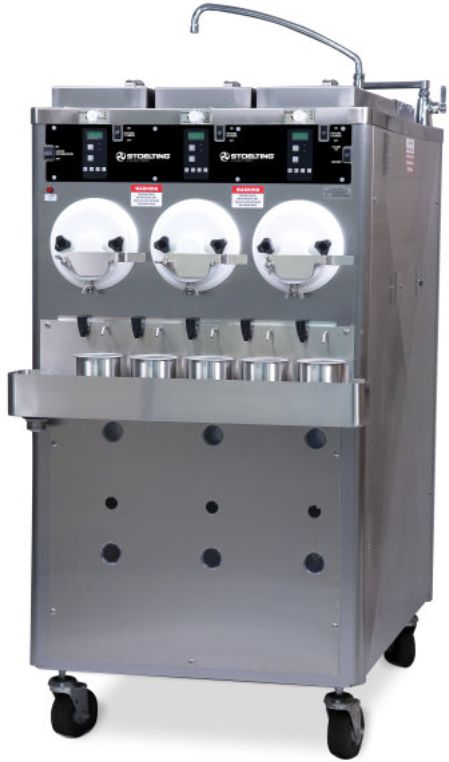 Stoelting - 208- 240V 1 Phase Air Remote Cooled Three Barrel Custard Floor Model Freezer - CC303-28A00SIR (Pre-Order Now, ETA 8-12 Weeks)