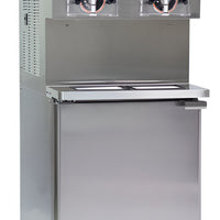 Stoelting - 208-240V 1 Phase Water Cooled Pressurized Double Cylinder Soft Serve Floor Machine With Refrigerated LED-illuminated Mix Storage Cabinet - U421-18I2 (Pre-Order Now, ETA 8-12 Weeks)