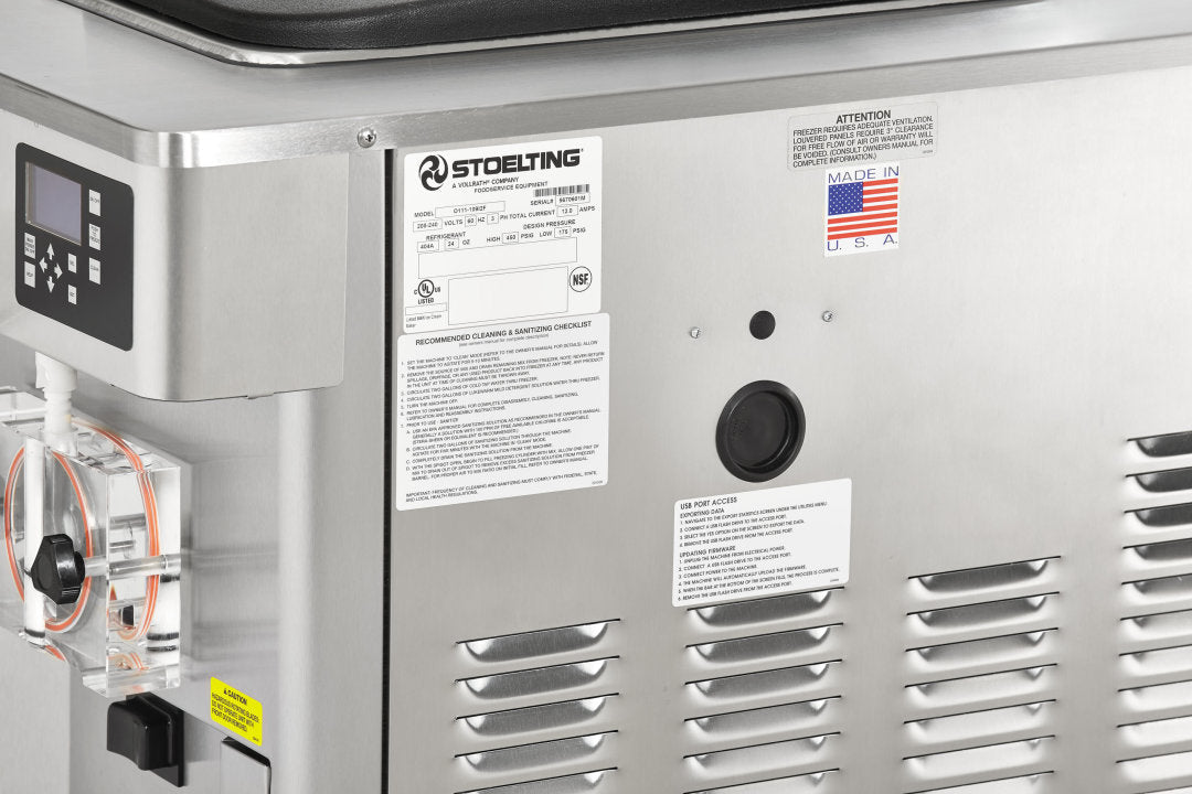 Stoelting - 208-240V, 13 Amp Air Cooled 1 Phase Gravity Fed Single Flavor Soft Serve Countertop Machine With WiFi Module Installed - O111-38I2F-WF (Pre-Order Now, ETA 8-12 Weeks)
