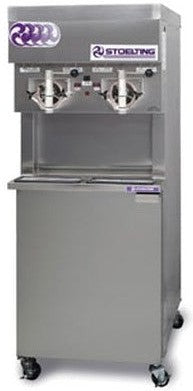 Stoelting - 208-240V 3 Phase Water Cooled Pressurized Double-Cylinder Soft Serve Floor Machine with Refrigerated, LED-Illuminated Mix Storage Cabinet - U412-38I (Pre-Order Now, ETA 8-12 Weeks)