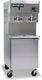 Stoelting - 208-240V 3-phase Air Remote Cooled Pressurized Double Cylinder Soft Serve Floor Machine With Refrigerated LED-Illuminated Mix Storage Cabinet - U421-38I2 (Pre-Order Now, ETA 8-12 Weeks)