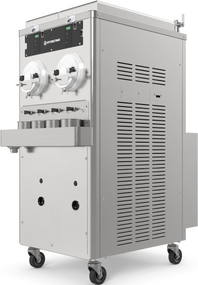 Stoelting - 208-240V Air Cooled Single Phase Double Barrel Continuous Flow Frozen Custard and Italian Ice Machine - M202-38B00SIR (Pre-Order Now, ETA 8-12 Weeks)
