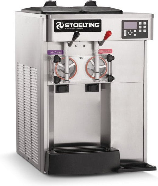 Stoelting - 220-240 V, 1 Phase Countertop Air-Cooled Twin-Twist Soft Serve Floor Machine - F144X-302I2 (Pre-Order Now, ETA 8-12 Weeks)