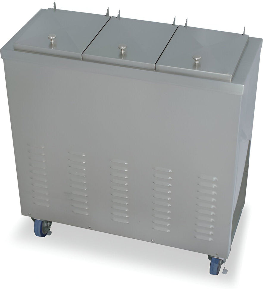 Stoelting - 220-240V, 4.25 Gallon Air Cooled Three Compartment Frozen Custard and Italian Ice Dipping Cabinet - MDC3X-302 (Pre-Order Now, ETA 8-12 Weeks)