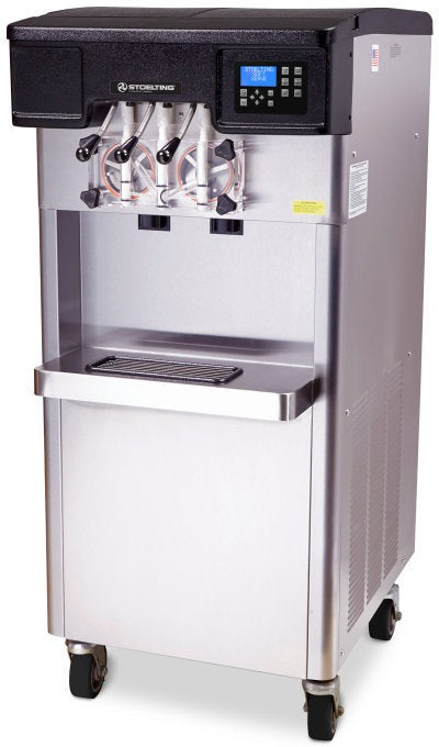 Stoelting - 25.62" x 3375" x 57.75" 380-415V Air Cooled Double-Barrel Frozen Custard And Italian Ice Continuous Freezer- F231X-314I3-2X (Pre-Order Now, ETA 8-12 Weeks)