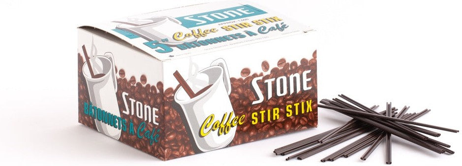Stone - 4.5" Brown Flat Coffee Stirrer, 1000/Bx - 101100