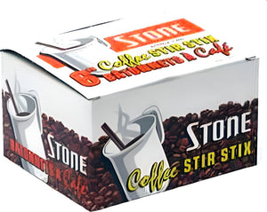 Stone - 6" Brown Hollow Coffee Stirrer, 1000/Bx - 091400