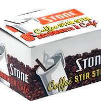 Stone - 6" Brown Hollow Coffee Stirrer, 1000/Bx - 091400 (Special Order Item)