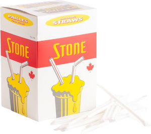 Stone - 8" Flexible Wrapped Straw, 400/Cs - 071800