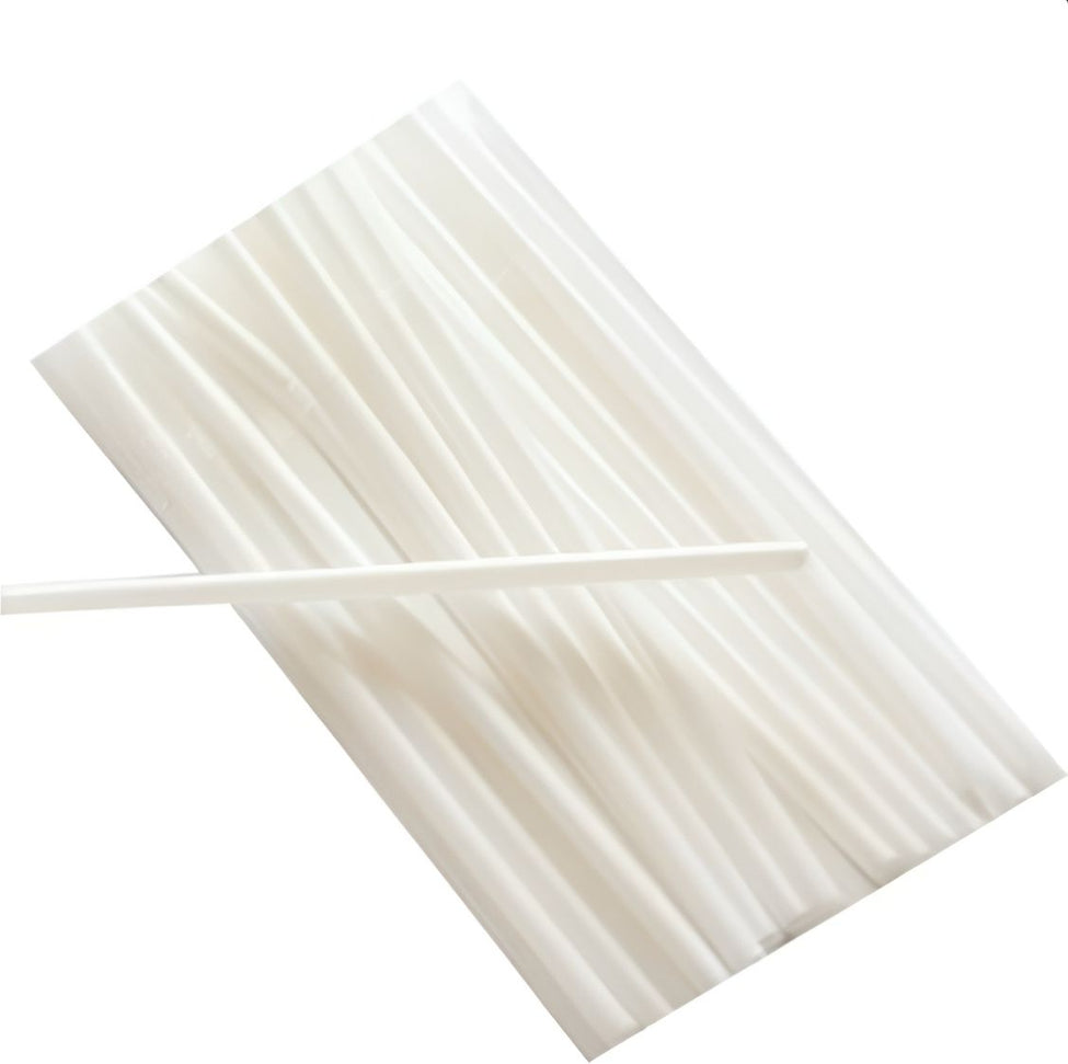 Stone - 8" Regular White Milkshake Straw, 500/Bx - 011100