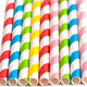 Stone - 8" Striped Milkshake Unwrapped Paper Straws, 9 x 250/Cs - 400100