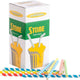 Stone - 8" Striped Milkshake Unwrapped Paper Straws, 9 x 250/Cs - 400100