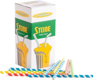 Stone - 8" Super Jumbo Paper Straws, 150/Bx - 400400