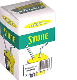 Stone - 8" Super Jumbo Paper Wrapped Straws, 300/Bx - 081900